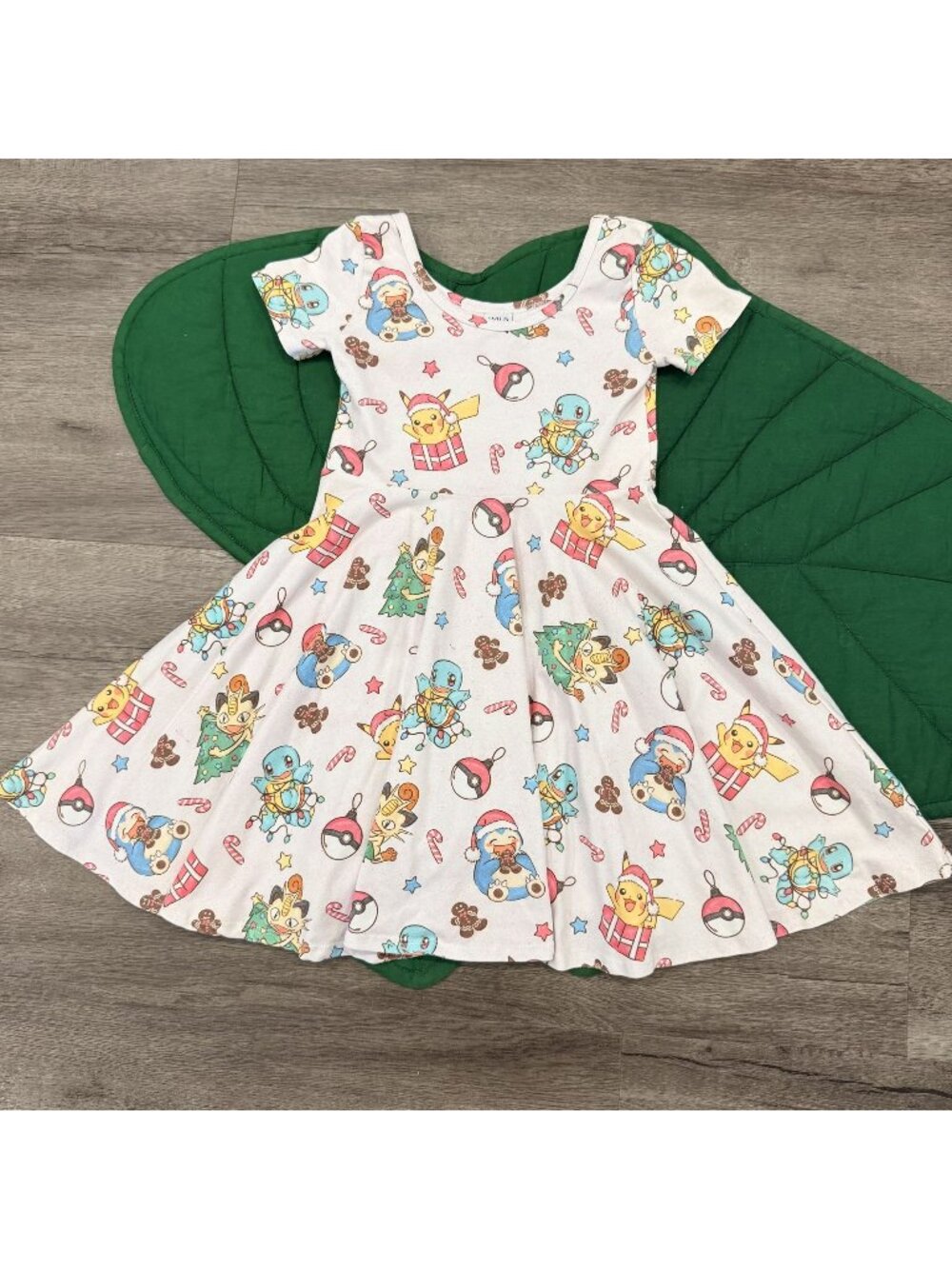 Wild Rich Kids Girls 7/8 Pokemon Characters Christmas Holiday Twirl Dress